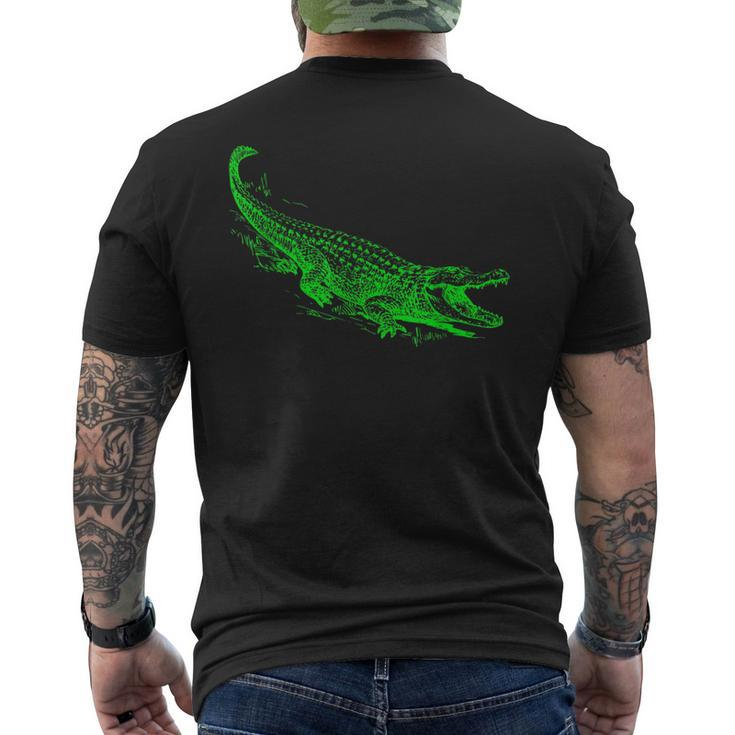 Fun Alligator Illustrative Graphic For And Boys Gator Men's T-shirt Back Print