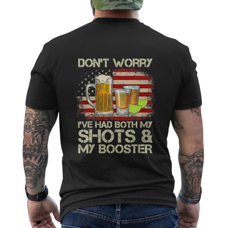 Funny 4Th Of July American Drinking Men's Crewneck Short Sleeve Back Print T-shirt