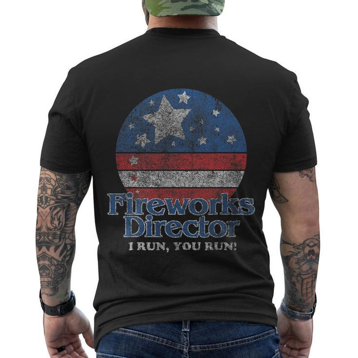 Funny 4Th Of July Shirt Fireworks Director Men's Crewneck Short Sleeve Back Print T-shirt