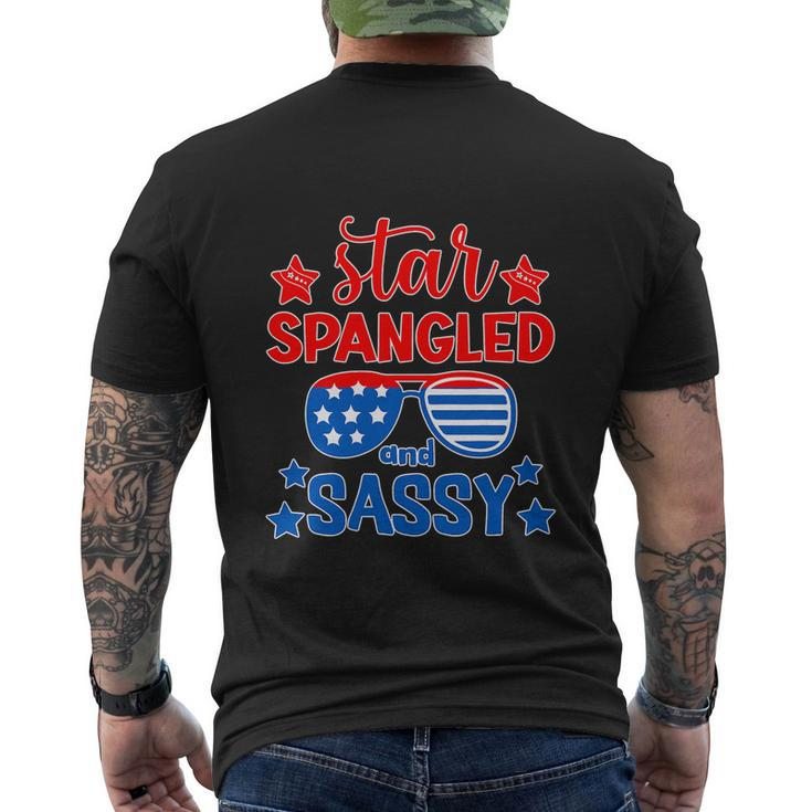 Funny 4Th Of July Star Spangled And Sassy Men's Crewneck Short Sleeve Back Print T-shirt