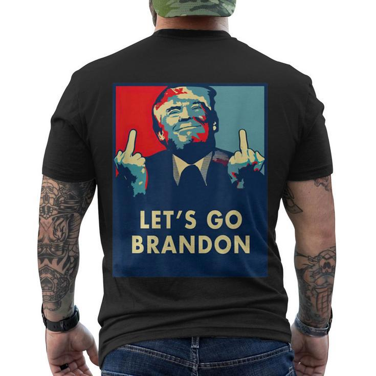 Funny Anti Biden Donald Trump Let’S Go Brandon Men's Crewneck Short Sleeve Back Print T-shirt