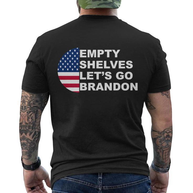 Funny Anti Biden Empty Shelves Joe Lets Go Brandon Anti Biden Men's Crewneck Short Sleeve Back Print T-shirt