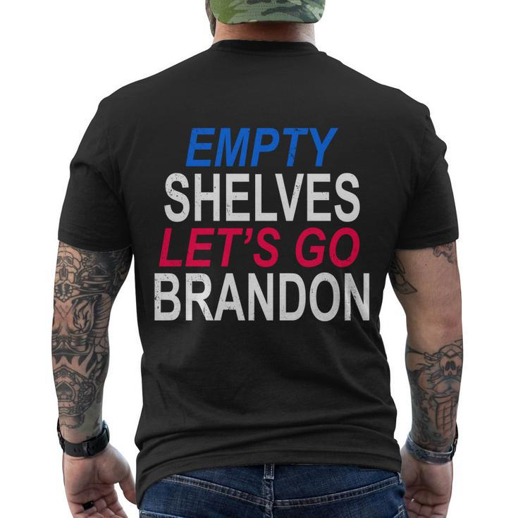 Funny Anti Biden Empty Shelves Joe Lets Go Brandon Funny Anti Biden Men's Crewneck Short Sleeve Back Print T-shirt