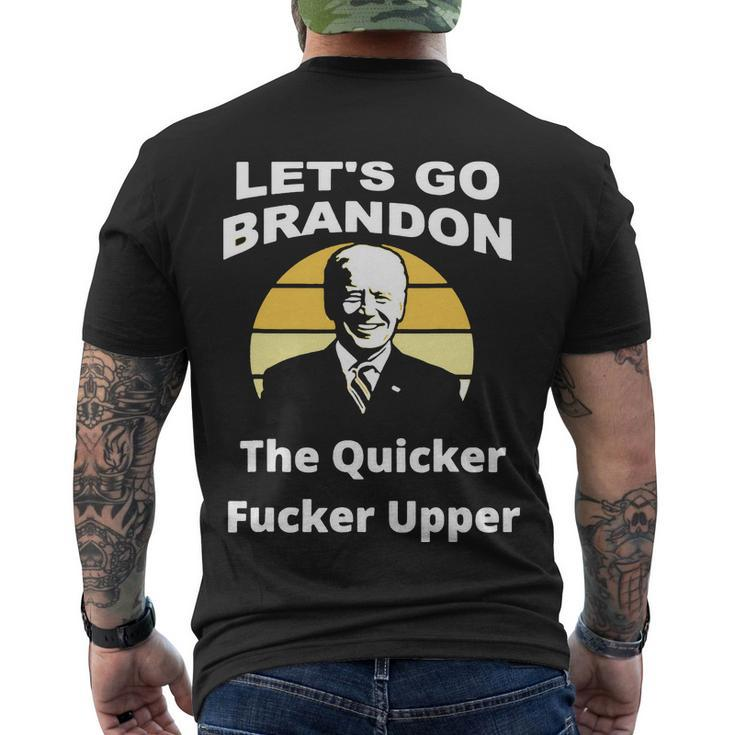 Funny Anti Biden Fjb Lets Go Brandon Let Go Brandon Fjb Funny American Fla Men's Crewneck Short Sleeve Back Print T-shirt