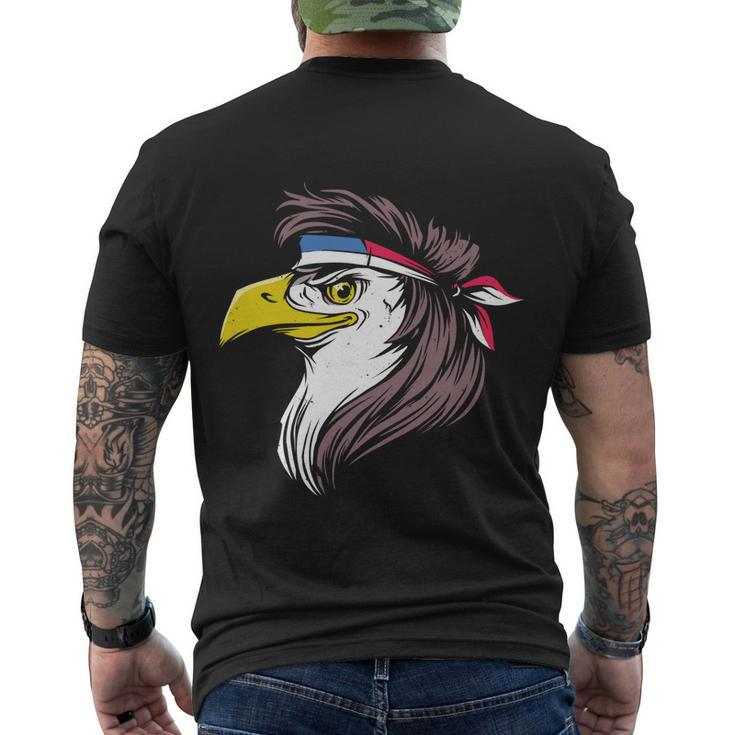 Funny Bald Eagle Mullet With American Flag 4Th Of July Gift Men's Crewneck Short Sleeve Back Print T-shirt