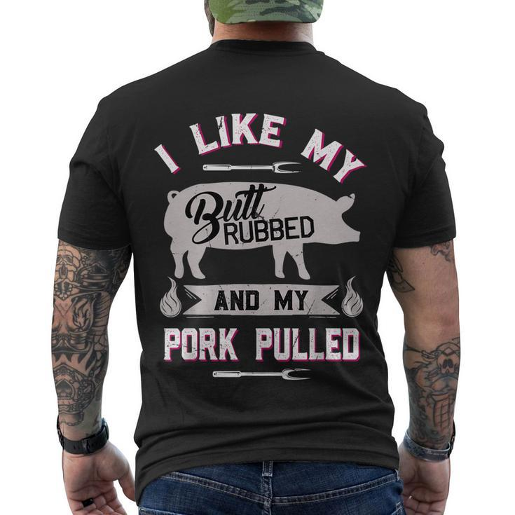 Funny Bbq Grilling Quote Pig Pulled Pork Men's Crewneck Short Sleeve Back Print T-shirt