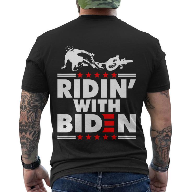 Funny Biden Falls Off Bike Joe Biden Ridin With Biden Men's Crewneck Short Sleeve Back Print T-shirt