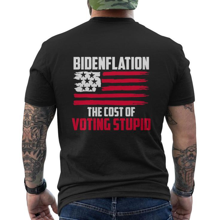Funny Bidenflation The Cost Of Voting Stupid Anti Biden Men's Crewneck Short Sleeve Back Print T-shirt