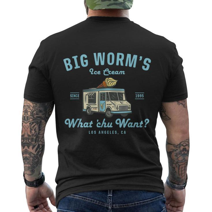 Funny Big Worms Ice Cream Truck Gift What Chu Want Gift Tshirt Men's Crewneck Short Sleeve Back Print T-shirt