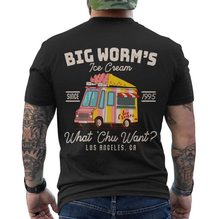Funny Big Worms Ice Cream What Chu Want Since 1995 Tshirt Men's Crewneck Short Sleeve Back Print T-shirt