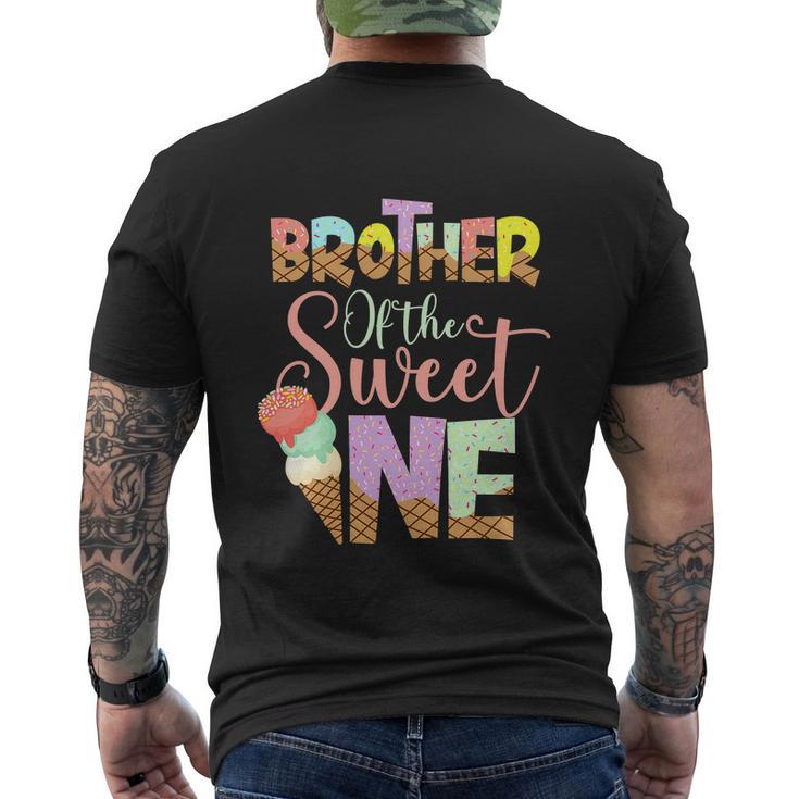 Funny Brother Of The Sweet One Cute Ice Cream Lovers Men's Crewneck Short Sleeve Back Print T-shirt