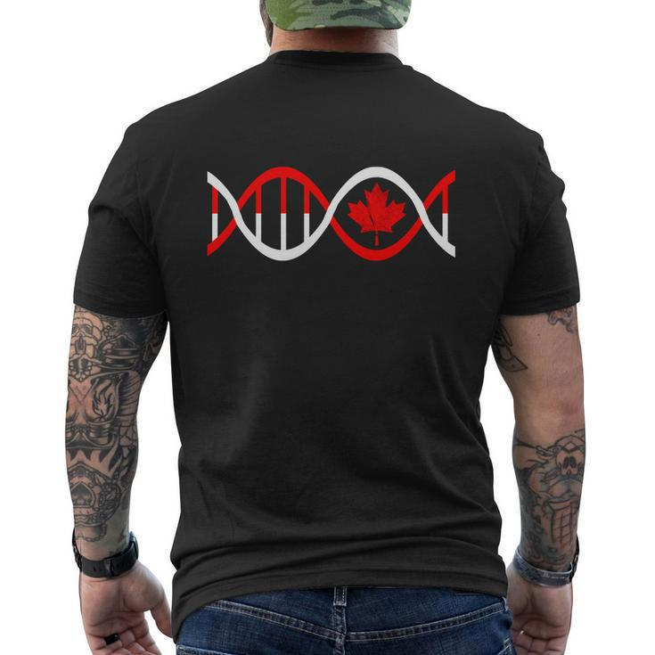 Funny Candada Dna Genetic Maple Leaf Men's Crewneck Short Sleeve Back Print T-shirt