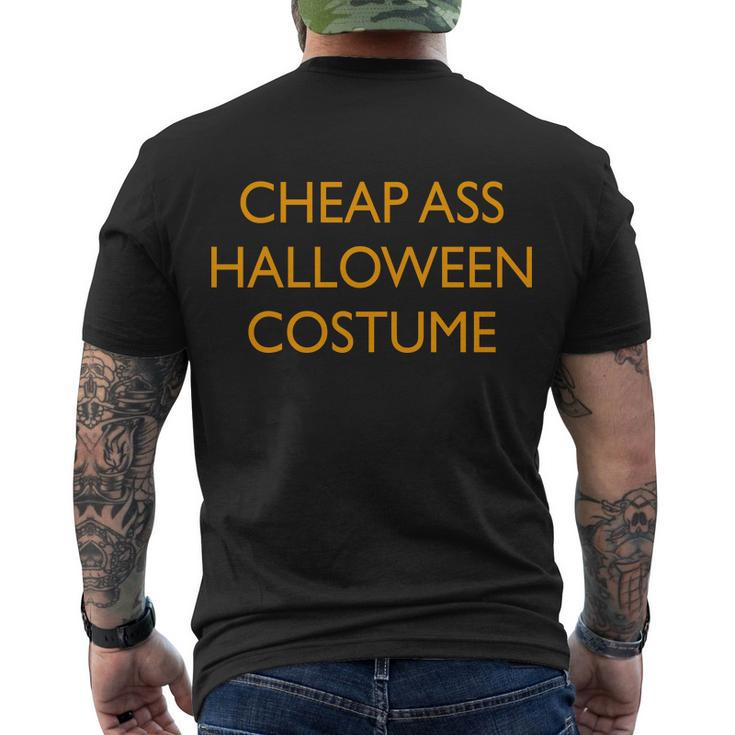 Funny Cheap Ass Halloween Costume Men's Crewneck Short Sleeve Back Print T-shirt