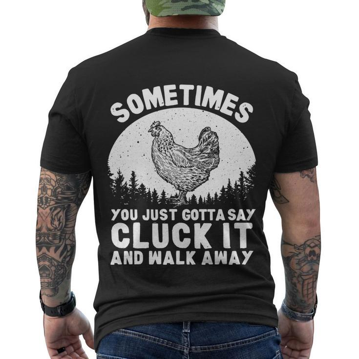 Funny Chicken Art For Chicken Lover Hen Farmer Men's Crewneck Short Sleeve Back Print T-shirt