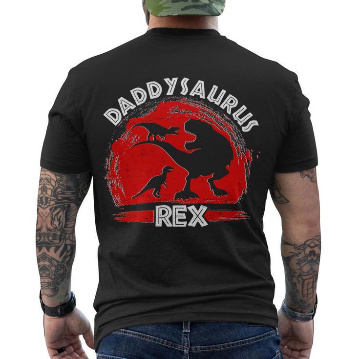 Funny Daddysaurus Rex Fathers Day Men's Crewneck Short Sleeve Back Print T-shirt