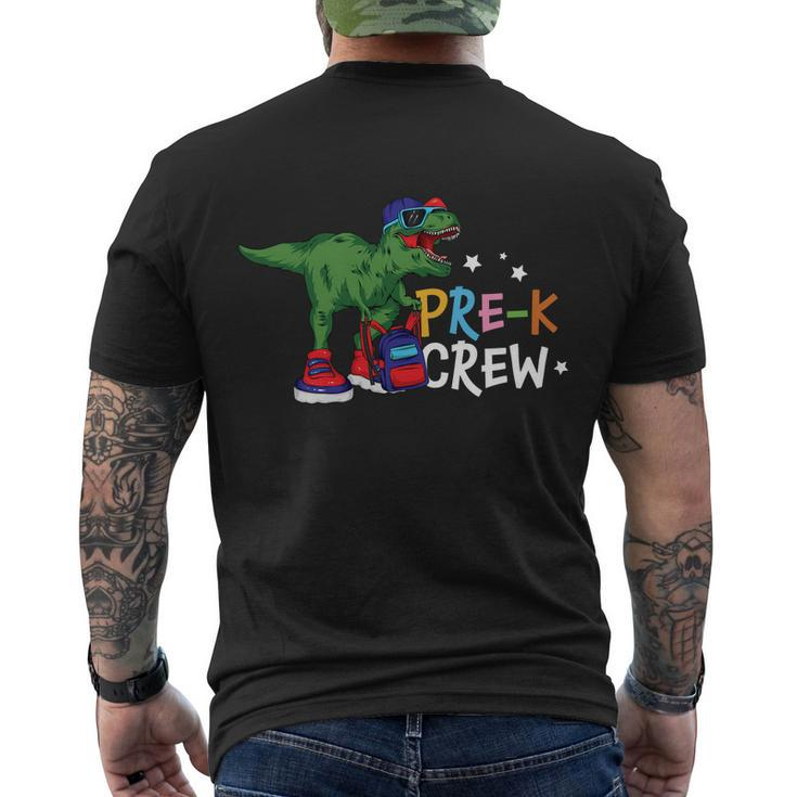 Funny Dinosaurus Prek Crew T_Rex Back To School Men's Crewneck Short Sleeve Back Print T-shirt