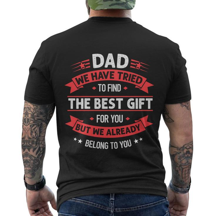 Funny Fathers Day Meaningful Gift Dad From Daughter Son Wife For Daddy Gift Men's Crewneck Short Sleeve Back Print T-shirt