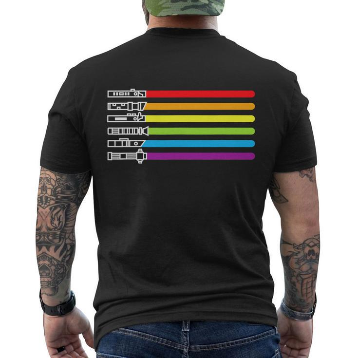 Funny Flag Rainbow Lgbt Pride Month 2022 Gift Men's Crewneck Short Sleeve Back Print T-shirt