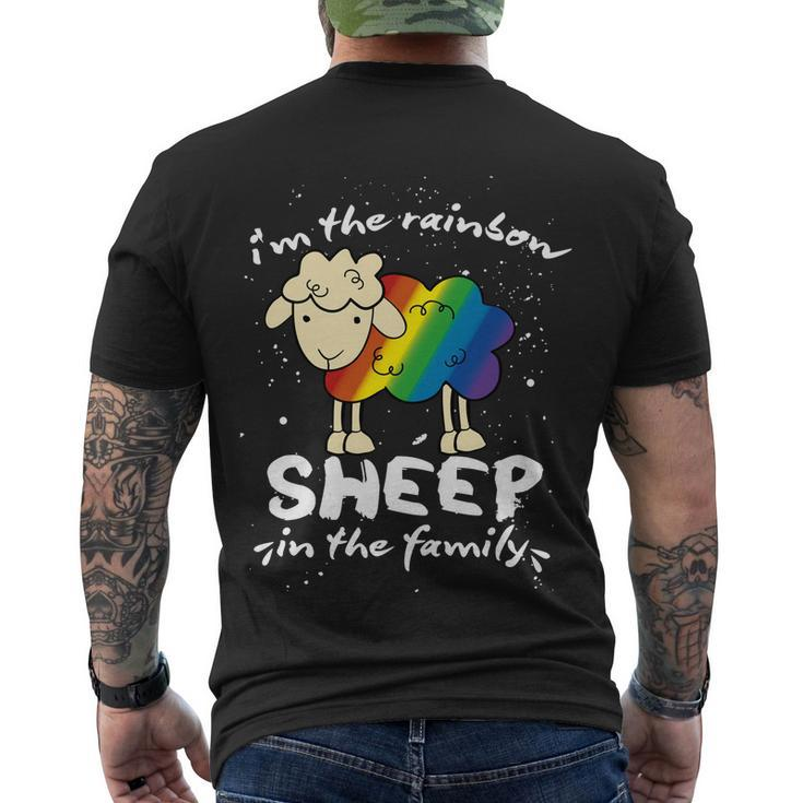 Funny Gay Pride Lgbt Gay Lesbian Im The Rainbow Sheep Gift Men's Crewneck Short Sleeve Back Print T-shirt