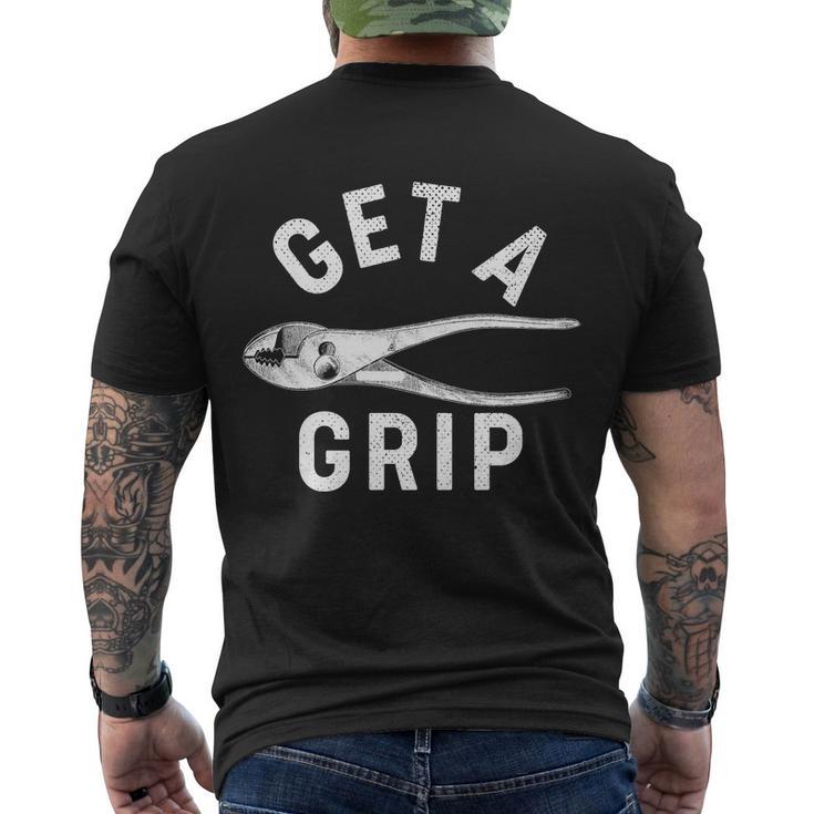 Funny Get A Grip Men's Crewneck Short Sleeve Back Print T-shirt