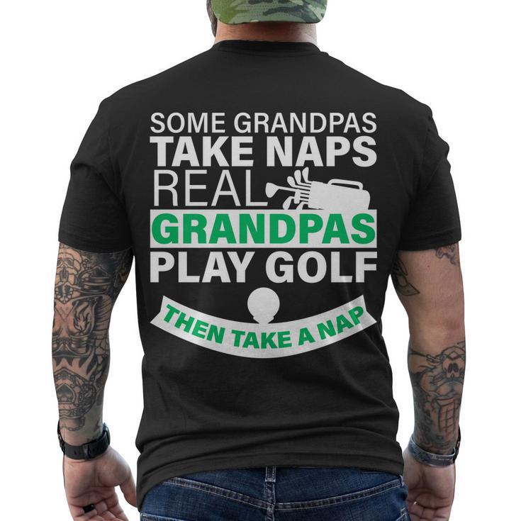 Funny Golf Grandpa Men's Crewneck Short Sleeve Back Print T-shirt