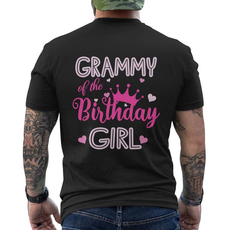 Funny Grammy Of The Birthday Girl Cute Pink Men's Crewneck Short Sleeve Back Print T-shirt