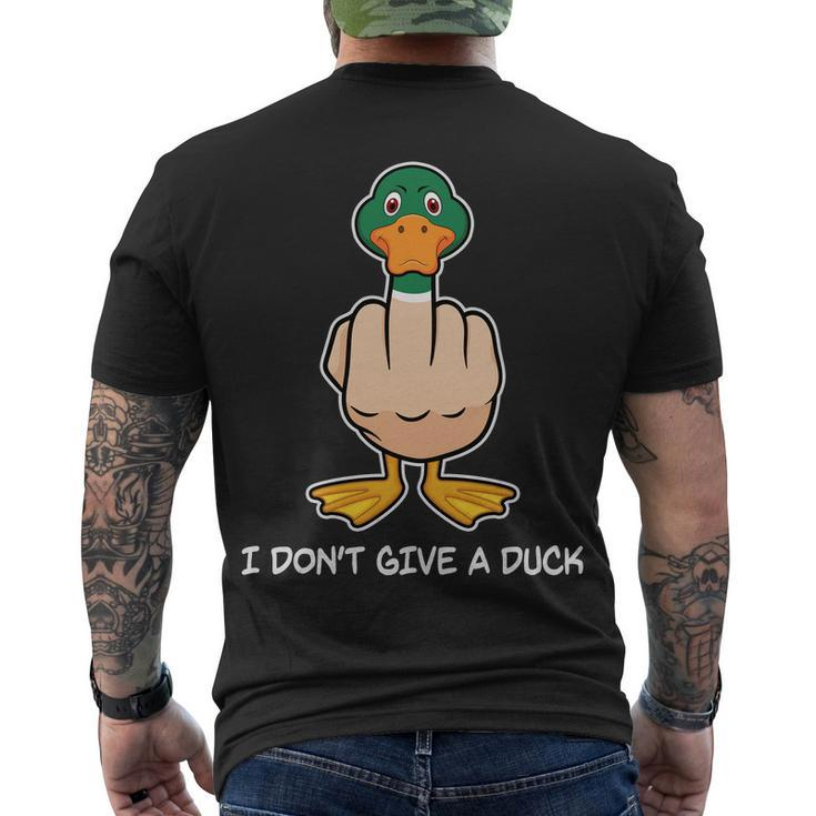 Funny I Dont Give A Duck Tshirt Men's Crewneck Short Sleeve Back Print T-shirt