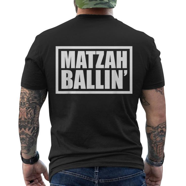 Funny Jewish Matzah Ballin Matzo Ball Soup Hanukkah Men's Crewneck Short Sleeve Back Print T-shirt
