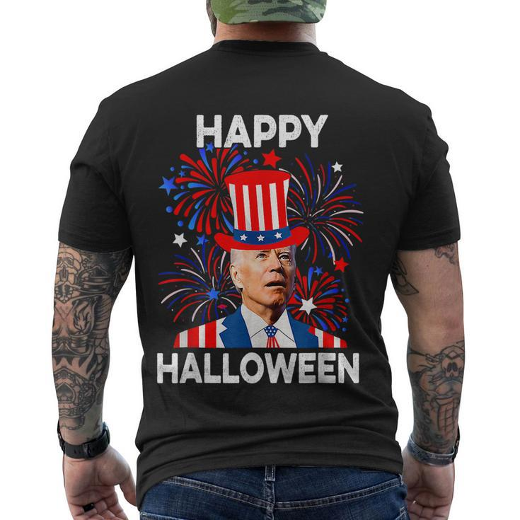 Funny Joe Biden Happy Halloween Confused For 4Th Of July V2 Men's Crewneck Short Sleeve Back Print T-shirt