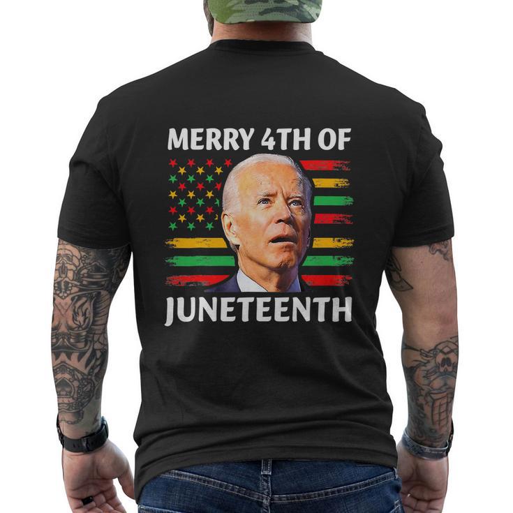 Funny Joe Biden Merry 4Th Of July Men's Crewneck Short Sleeve Back Print T-shirt