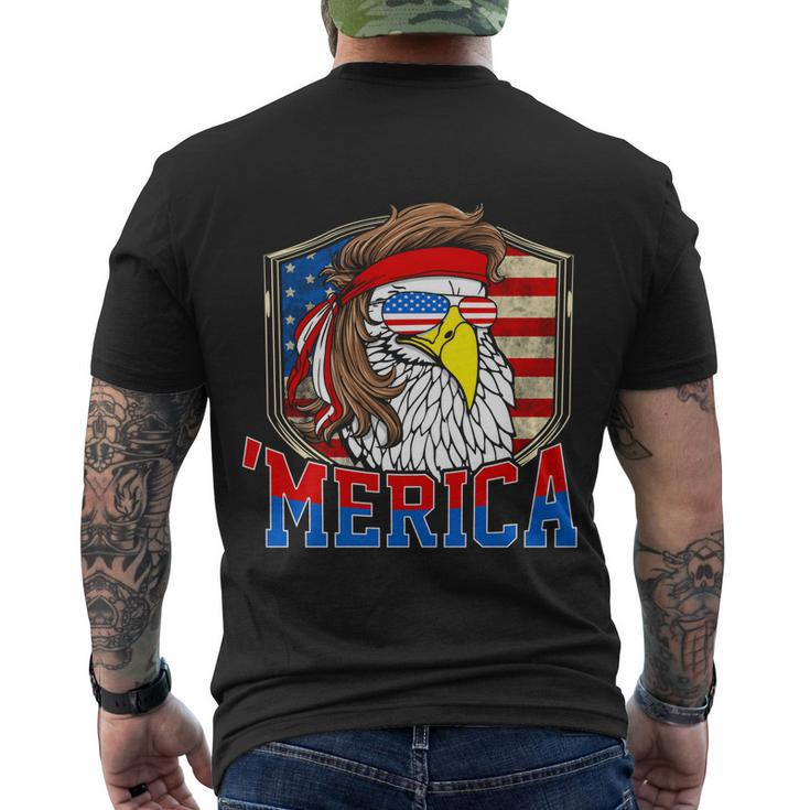 Funny July 4Th Cute Gift Merica 4Th Of July Bald Eagle Mullet Gift Men's Crewneck Short Sleeve Back Print T-shirt