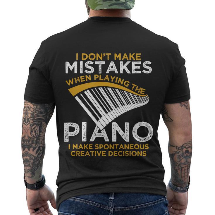 Funny Keyboard Pianist Gifts Funny Music Musician Piano Gift Men's Crewneck Short Sleeve Back Print T-shirt