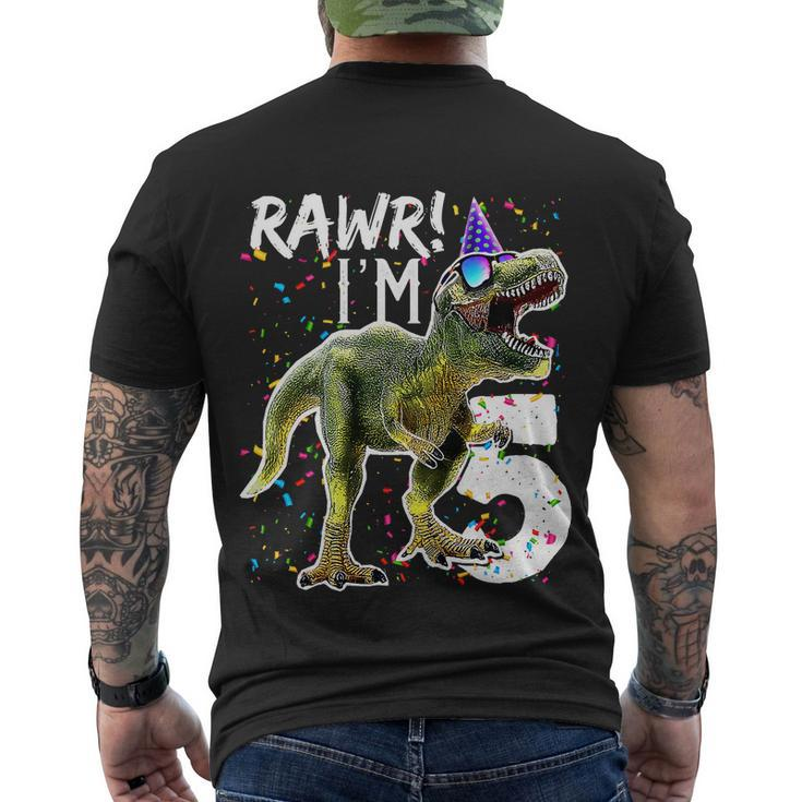 Funny Kids Rawr Im 5 5Th Birthday Party Gift T Rex Dinosaur Gift For Boys Gift Tshirt Men's Crewneck Short Sleeve Back Print T-shirt