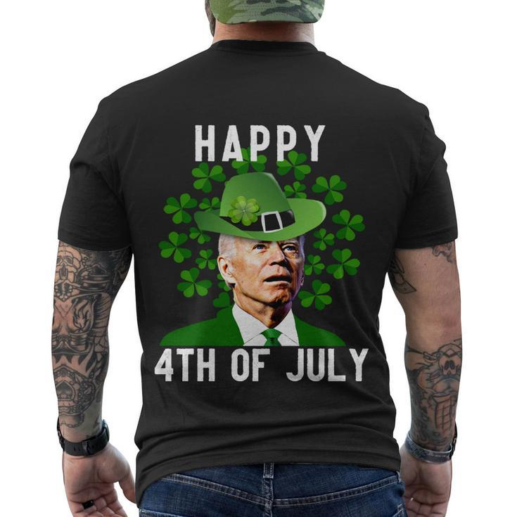 Funny Leprechaun St Patricks Day Joe Biden Happy 4Th Of July Biden St Patricks Day Tshirt Men's Crewneck Short Sleeve Back Print T-shirt