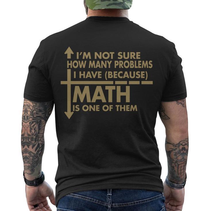 Funny Math Problems Men's Crewneck Short Sleeve Back Print T-shirt