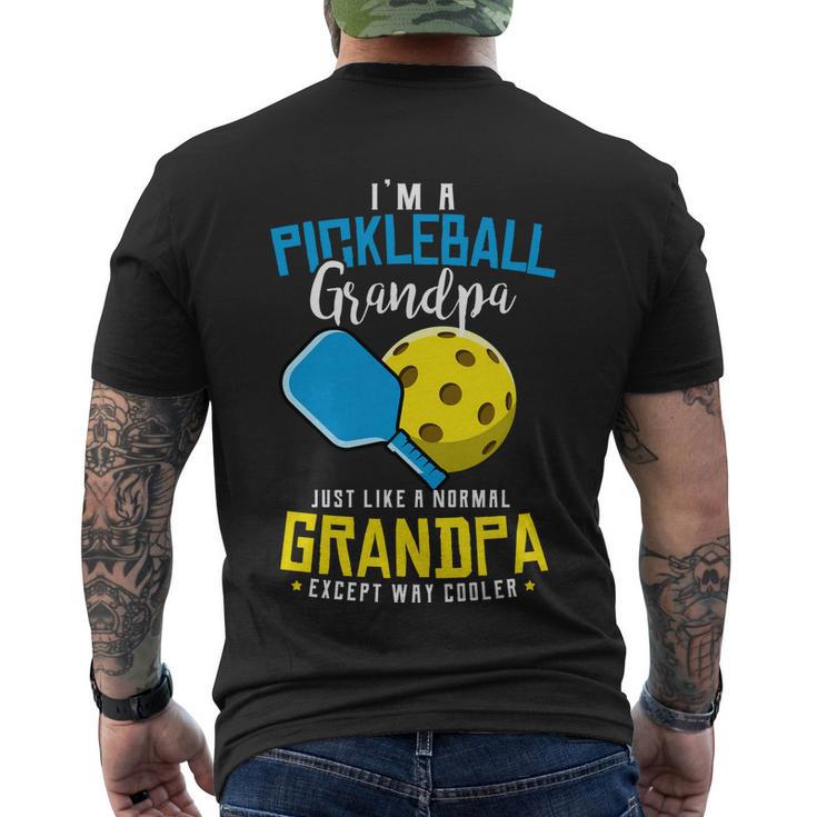 Funny Pickleball Im A Pickleball Grandpa Pickleball Players Gift Men's Crewneck Short Sleeve Back Print T-shirt