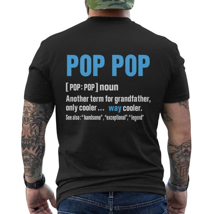Funny Pop Pop Grandpa Fathers Day Poppop Men's Crewneck Short Sleeve Back Print T-shirt