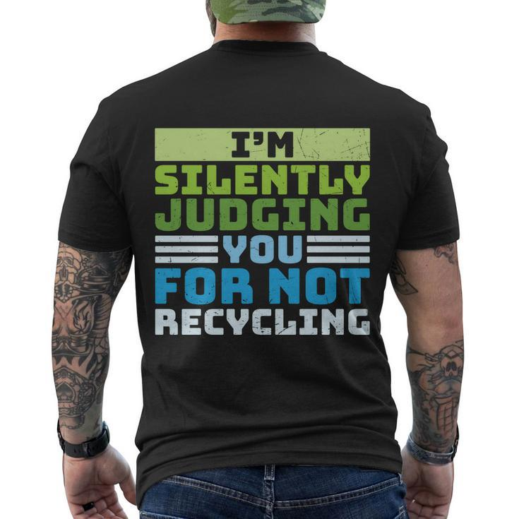 Funny Recycling Slogan America Recycles Day Earth Day Men's Crewneck Short Sleeve Back Print T-shirt