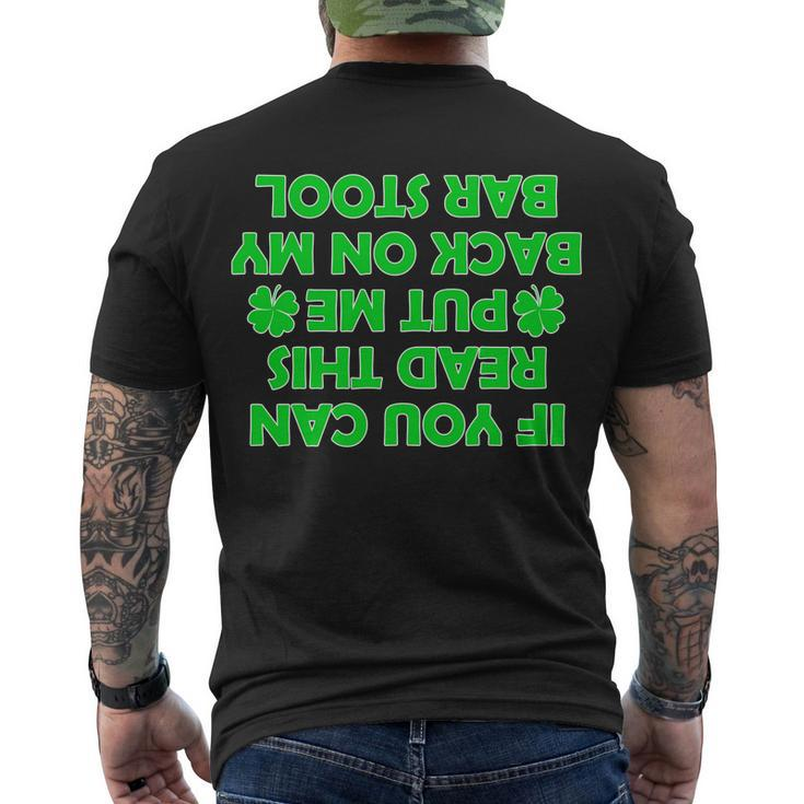 Funny St Patricks Day Quote Men's Crewneck Short Sleeve Back Print T-shirt