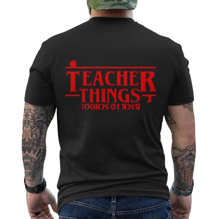 Funny Teacher Things For Black To School Men's Crewneck Short Sleeve Back Print T-shirt
