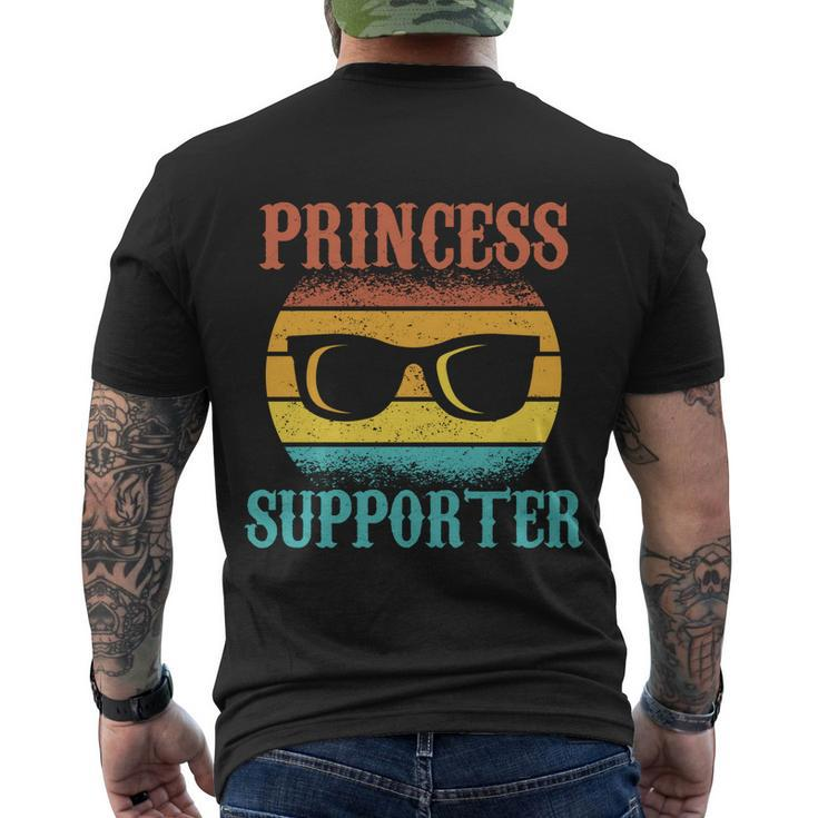 Funny Tee For Fathers Day Princess Supporter Of Daughters Gift Men's Crewneck Short Sleeve Back Print T-shirt