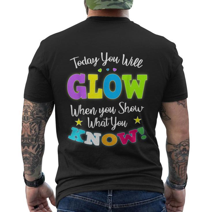 Funny Test Day Mode On Teacher Testing Ideas School Tshirt Men's Crewneck Short Sleeve Back Print T-shirt