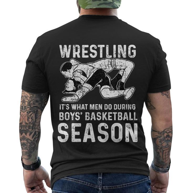 Funny Wrestling Gift Tshirt Men's Crewneck Short Sleeve Back Print T-shirt
