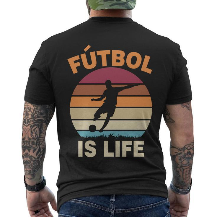 Futbol Is Life Tshirt Men's Crewneck Short Sleeve Back Print T-shirt