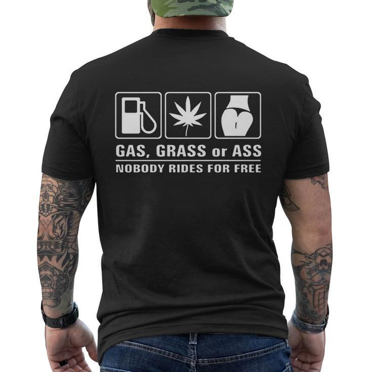 GasGrass Or Ass Men's Crewneck Short Sleeve Back Print T-shirt