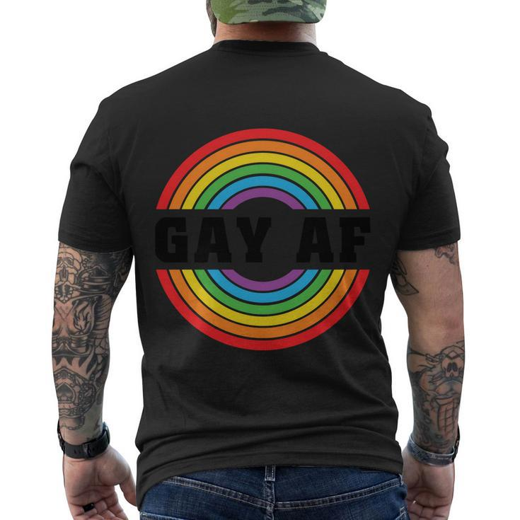 Gay Af Rainbow Lgbt Pride Month Men's Crewneck Short Sleeve Back Print T-shirt