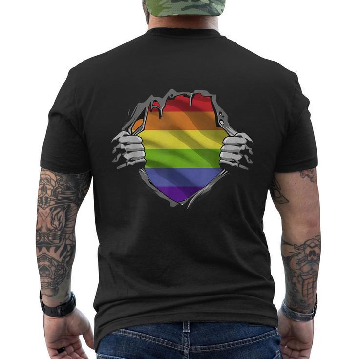 Gay Pride Lgbt Gay Inside Lgbtq Men's Crewneck Short Sleeve Back Print T-shirt