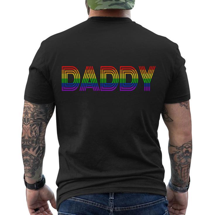 Gay Pride Proud Daddy Lgbt Tshirt Men's Crewneck Short Sleeve Back Print T-shirt