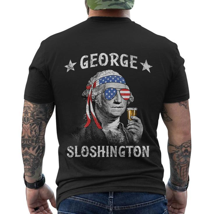 George Sloshington George Washington 4Th Of July Men's Crewneck Short Sleeve Back Print T-shirt