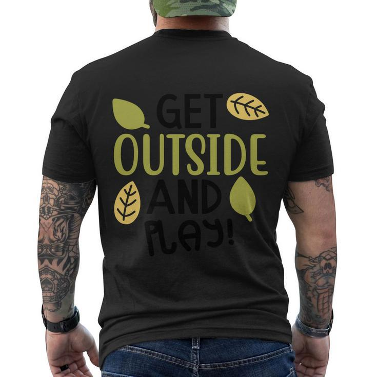 Get Outside And Play Halloween Quote V3 Men's Crewneck Short Sleeve Back Print T-shirt